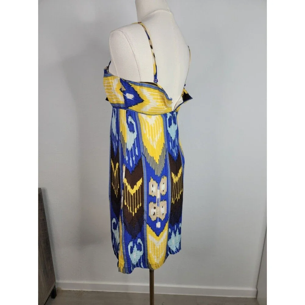 Tory Burch Dress 4 Ikat Printed Silk Strapless Optional Straps Resort 2009